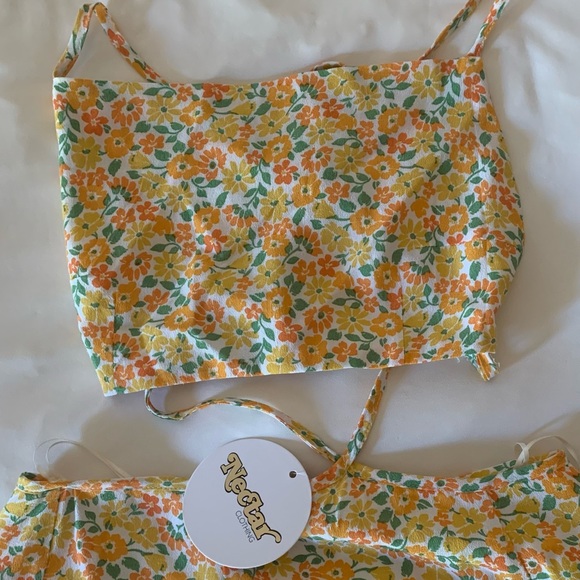 nectar floral backless mini dress (NWT) - Picture 4 of 4